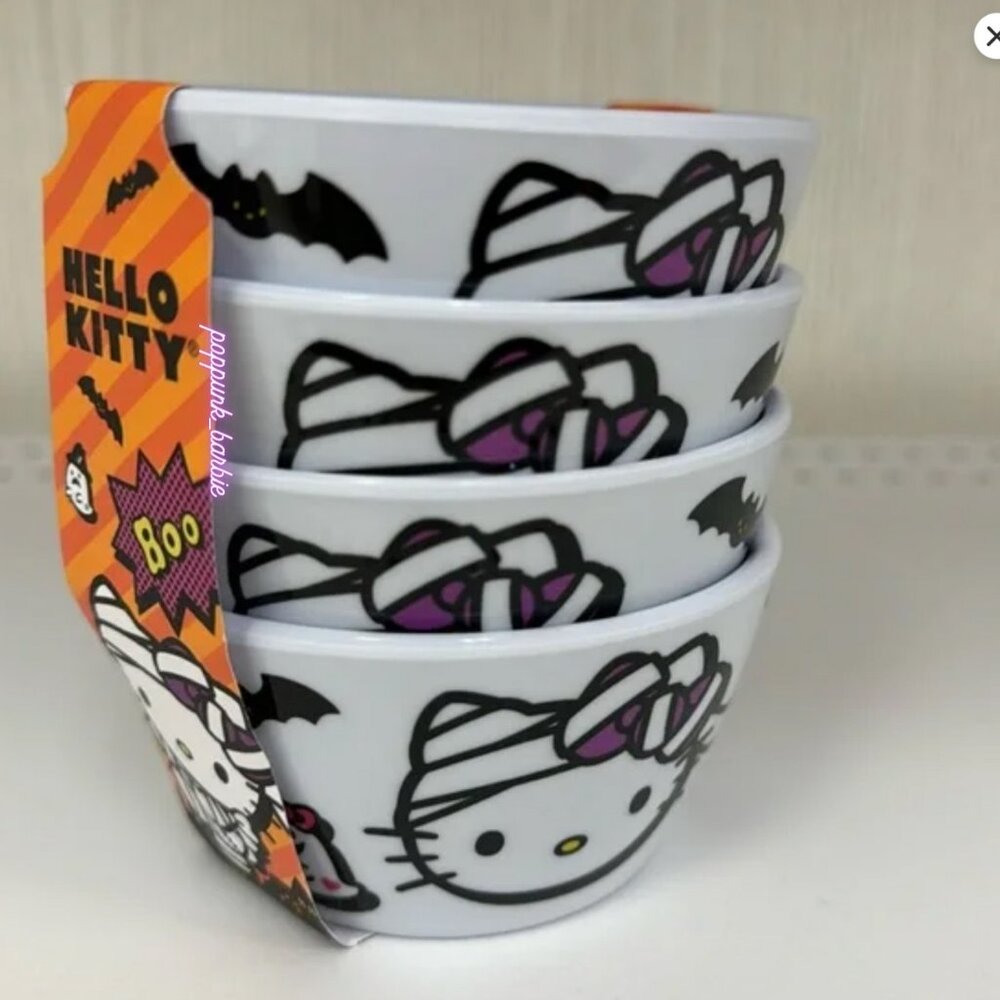 Hello Kitty Halloween Mummy Ghost Bat Mini Bowls‎ Set of 4